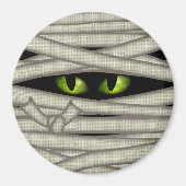 Mummy Eyes Halloween Green ID685 Magneet (Voorkant)