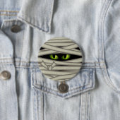 Mummy Eyes Halloween Green ID685 Ronde Button 7,6 Cm (In situ)