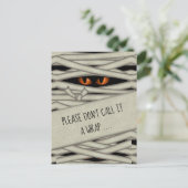 Mummy Eyes Halloween Noem het een Oranje ID685 van Briefkaart (Staand voorkant)