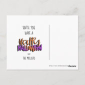 Mummy Eyes Halloween Noem het een Oranje ID685 van Briefkaart (Achterkant)