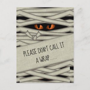 Mummy Eyes Halloween Noem het een Oranje ID685 van Briefkaart