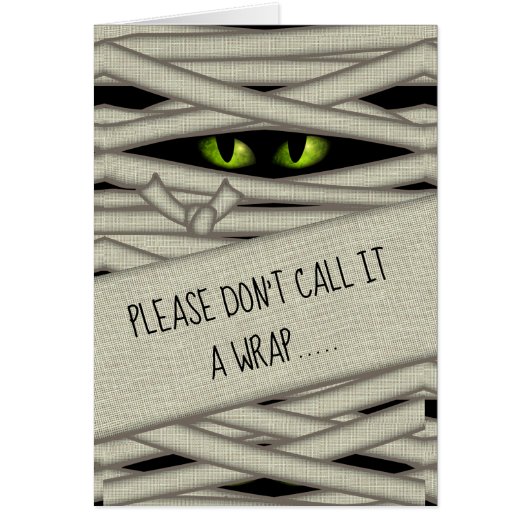 Mummy Eyes Halloween Noem het een Wrap Green ID685 (Voorkant)