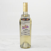 Mummy Eyes Halloween Oranje ID685 Flessenhanger (Op fles)