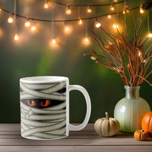 Mummy Eyes Halloween Oranje ID685 Koffiemok