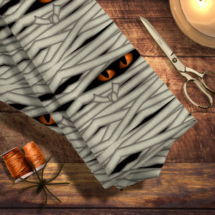 Mummy Eyes Halloween Oranje ID685 Stof
