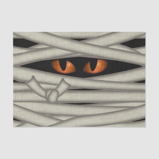 Mummy Eyes Halloween Oranje ID685 Tissuepapier (Voorkant)