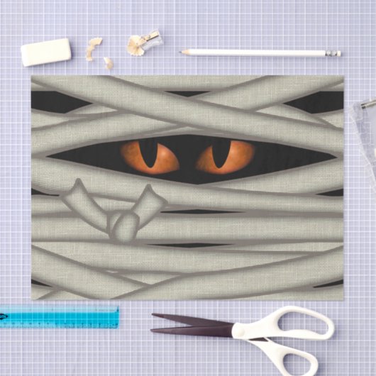 Mummy Eyes Halloween Oranje ID685 Tissuepapier (Craft)