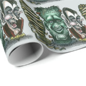 Mummy Frankenstein Dracula Cadeaupapier (Rol Hoek)