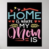 Mummy gift| Home is waar mijn moeder is Poster (Voorkant)