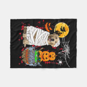 Mummy Golden Retriever Dog Halloween Dog Scary Pum Fleece Deken (Voorkant (Horizontaal))