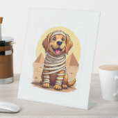Mummy Golden Retriever Reclamebord Met Voetstuk (Insitu)