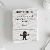 Mummy Halloween Baby shower Luier Raffle Informatiekaartje