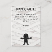 Mummy Halloween Baby shower Luier Raffle Informatiekaartje (Voorkant)