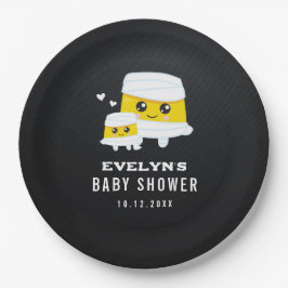 Mummy Halloween Baby shower Papieren Bordje
