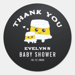 Mummy Halloween Baby shower Ronde Sticker