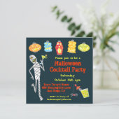 Mummy Halloween Cocktail Party-uitnodigingen Kaart (Staand voorkant)