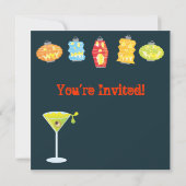 Mummy Halloween Cocktail Party-uitnodigingen Kaart (Achterkant)