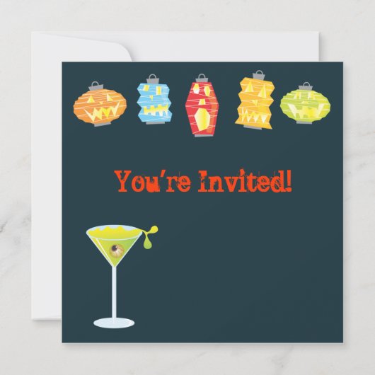 Mummy Halloween Cocktail Party-uitnodigingen Kaart (Achterkant)