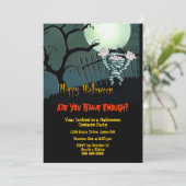 Mummy Halloween Costume Party Kaart (Staand voorkant)