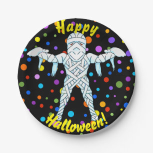 Mummy Halloween Papier Borden Papieren Bordje