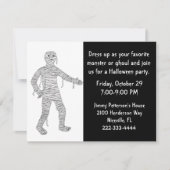 Mummy Halloween Party Invitation Kaart (Voorkant)