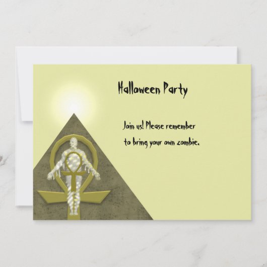 Mummy - Halloween Party Invitation Kaart (Voorkant)