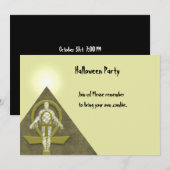 Mummy - Halloween Party Invitation Kaart (Voorkant / Achterkant)
