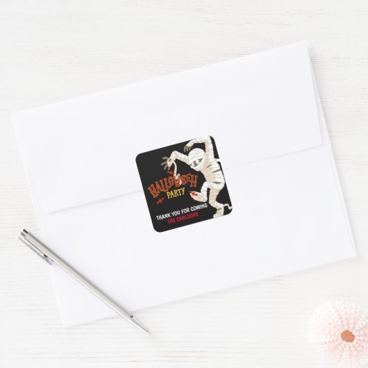 Mummy Halloween Party, Sticker (Envelop)