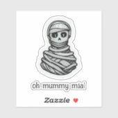 Mummy Halloween Sticker (Vel)