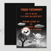 Mummy Halloween uitnodiging (Voorkant / Achterkant)