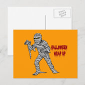 Mummy Halloween Wrap Briefkaart (Voorkant / Achterkant)