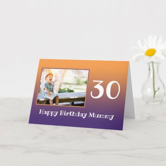 Mummy Happy Birthday Year Photo Template van Kinde Kaart (Kleine Plant)
