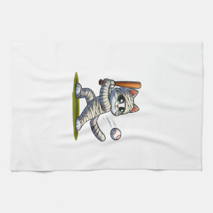 Mummy Kat Honkbal Pompoen Halloween. Tank Top Theedoek