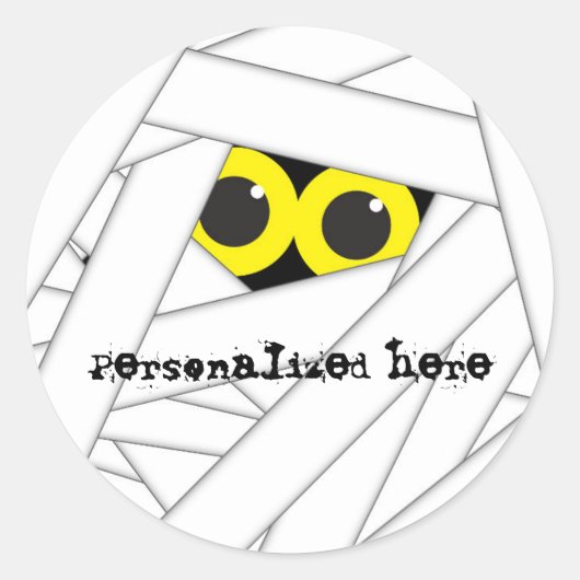 MUMMY Kostuum Halloween Persoonlijk Feest Sticker (Voorkant)