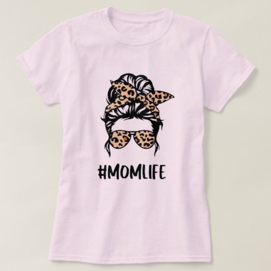 Mummy leopard t-shirt to wear with your children (Design voorkant)