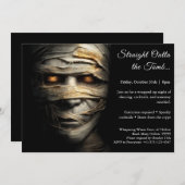 Mummy Madness | Halloween Costume Party Invitation Kaart (Voorkant / Achterkant)