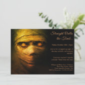 Mummy Madness | Halloween kostuum party uitnodigin Kaart (Staand voorkant)