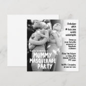 Mummy Masquerade Halloween Party Invitation Kaart (Voorkant / Achterkant)