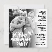 Mummy Masquerade Halloween Party Invitation Kaart (Voorkant)