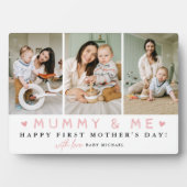 'Mummy & Me' 1e Moederdag 3 x foto-collage Fotoplaat (voorkant)