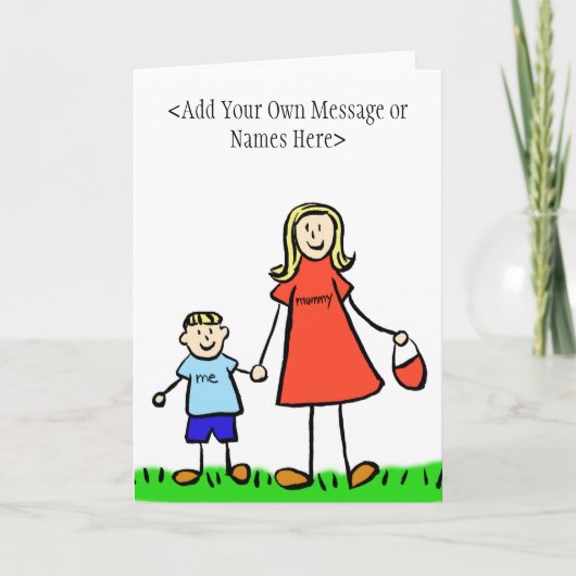Mummy & me Blond - Wenskaarten aanpassen Kaart (Voorkant)