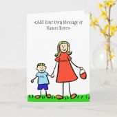 Mummy & me Blond - Wenskaarten aanpassen Kaart (Gele Bloem)