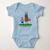 Mummy & Me Boy - Blond Moeder & Son Shirten Romper (Voorkant)