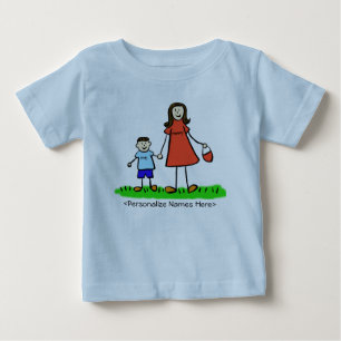 Mummy & Me Boy - Brunettte Moeder & Son Shirten