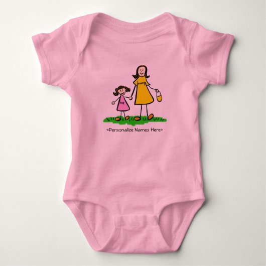 Mummy & Me - Moeder en dochter Brunette Shirt (Voorkant)