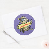 Mummy Miss You Round Sticker personaliseren (Envelop)