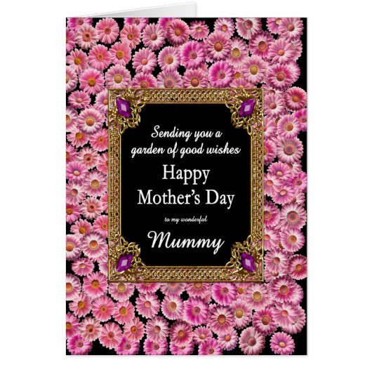 Mummy Moederdag Pink Daisies (Voorkant)