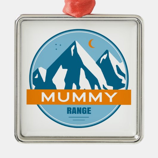 Mummy Mountain Range Colorado Metalen Ornament (Voorkant)
