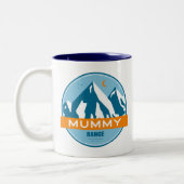 Mummy Mountain Range Colorado Tweekleurige Koffiemok (Links)