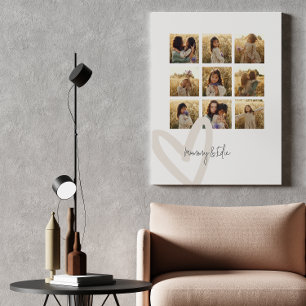 Mummy multi foto crème hart elegant stijlvol canvas afdruk